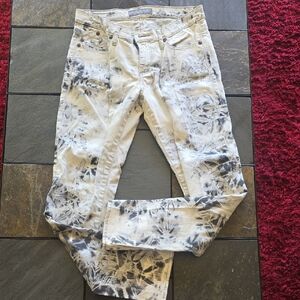 Rock And Republic Tie-Dye White and Black Denim Jeans